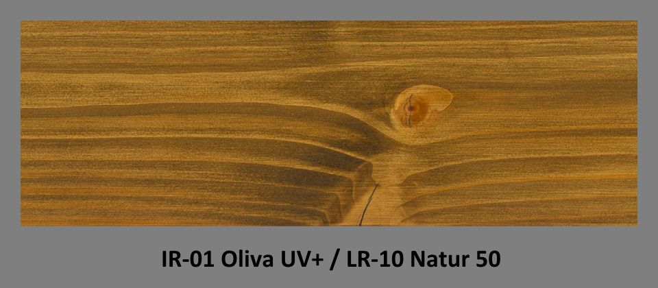 PLUS Impregnační olej IR-01 Oliva UV+ & lazura LR-10 Natur 50