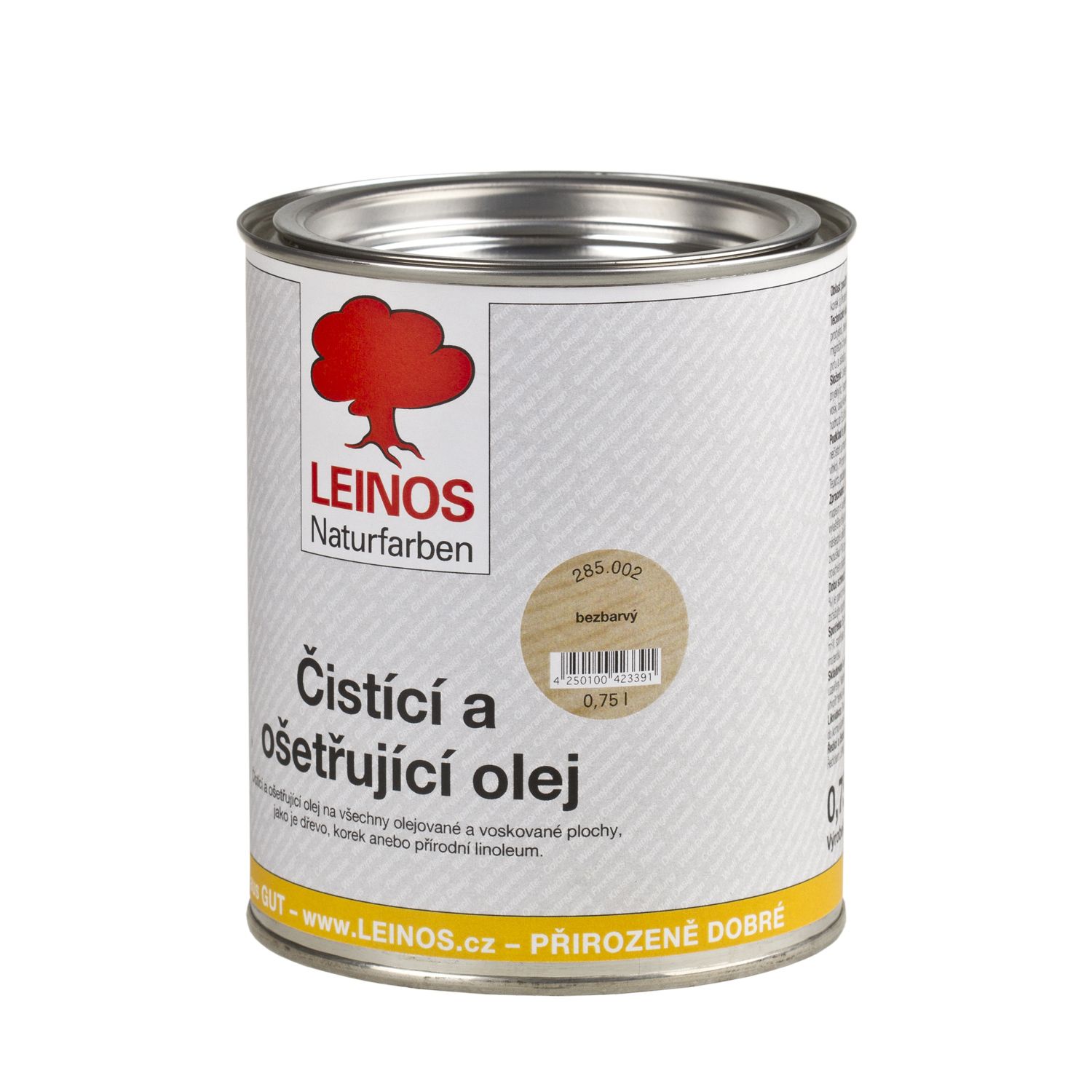 LEINOS 285 Čistící a ošetřující olej bezbarvý (0,75L)