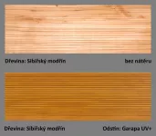 odstín Garapa UV+ ukázka barevné varianty PLUS UV terasový olej T-60