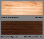 odstín Massaranduba UV+ ukázka barevné varianty PLUS UV terasový olej T-60