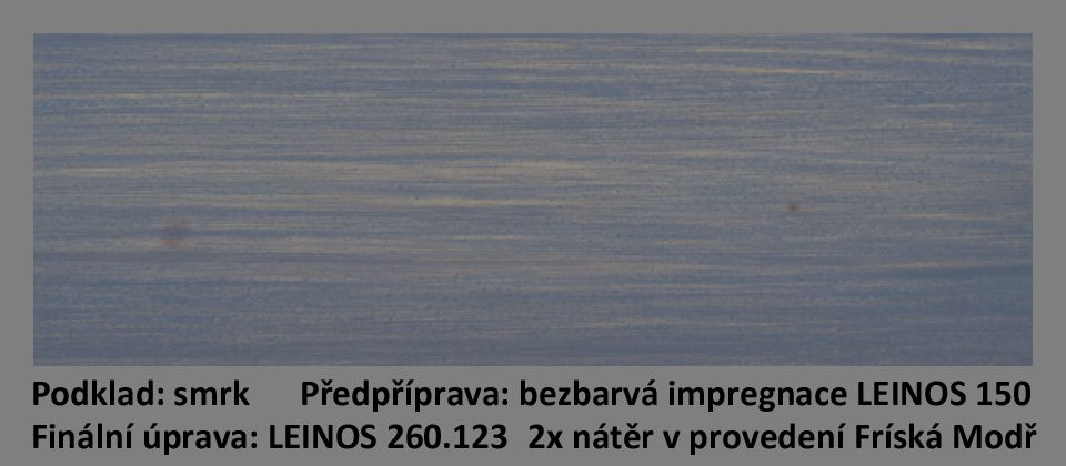 LEINOS olejová lazura na dřevo 260.123 Fríská modř