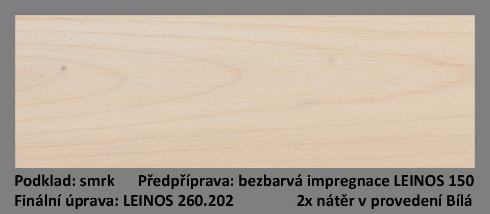 LEINOS olejová lazura na dřevo 260.202 Bílá