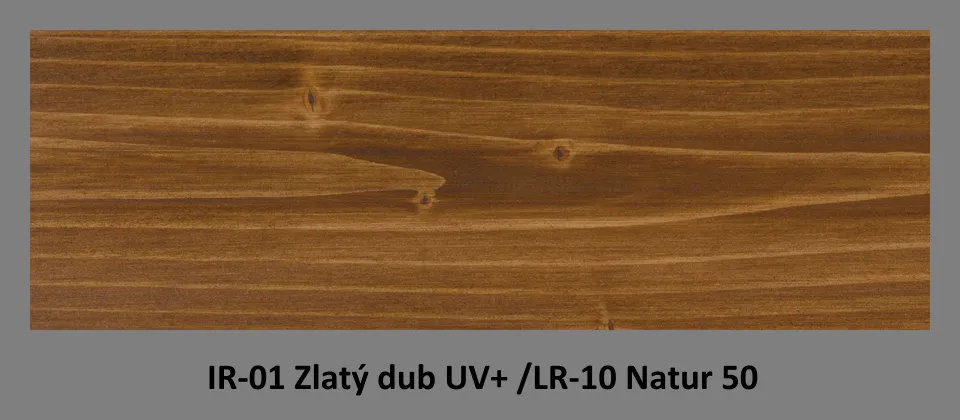 IR-01 Zlatý dub UV+ & LR-10 Natur 50