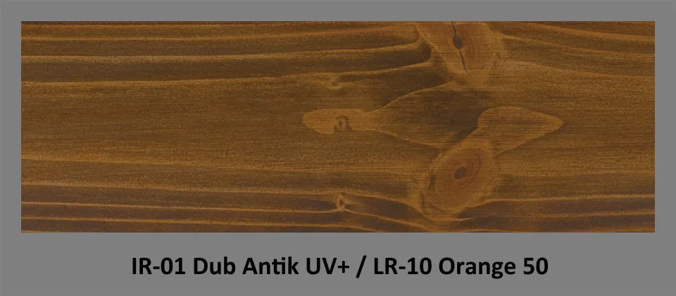 IR-01 Dub Antik UV+ & LR-10 Orange 50
