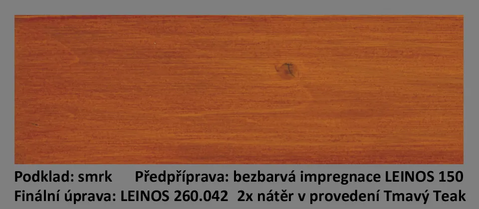 LEINOS olejová lazura na dřevo 260.042 Tmavý Teak