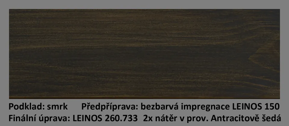 LEINOS olejová lazura na dřevo 260.733 Antracitově šedá
