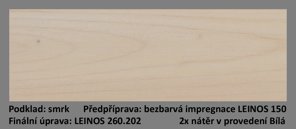 LEINOS olejová lazura na dřevo 260.202 Bílá