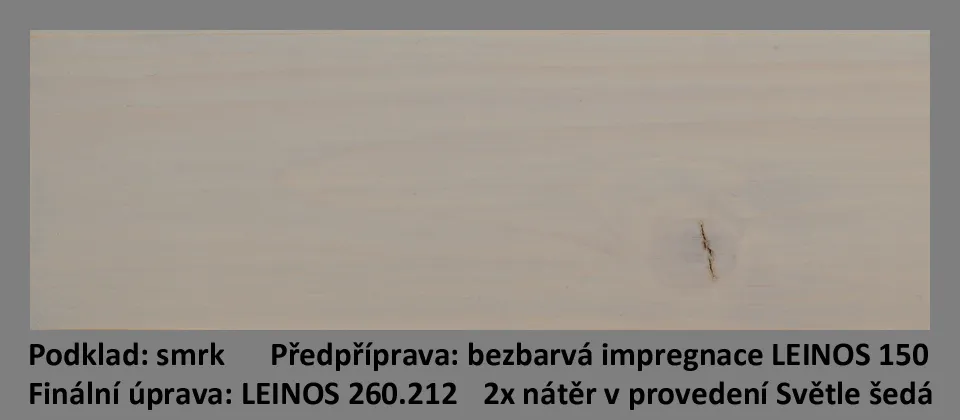 LEINOS 260 Venkovní olejová lazura (30ml) - prvotřídní vrchní olejová lazura na dřevo - 212 Světle šedá